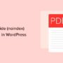 How to Easily Hide (Noindex) PDF Files in WordPress